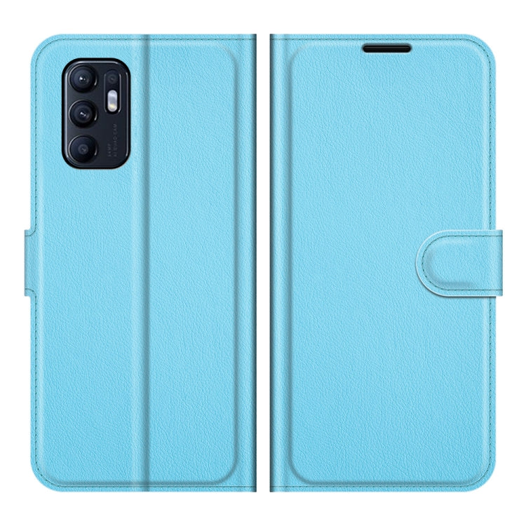 Litchi Texture Leather Phone Case For OPPO Reno6 4G