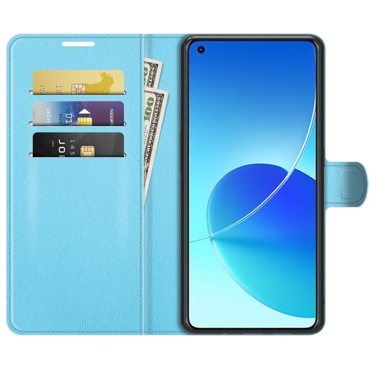 Litchi Texture Leather Phone Case For OPPO Reno6 4G
