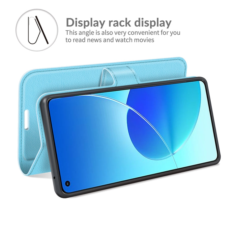 Litchi Texture Leather Phone Case For OPPO Reno6 4G