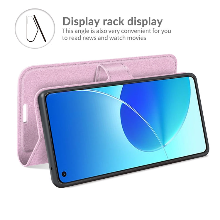 Litchi Texture Leather Phone Case For OPPO Reno6 4G