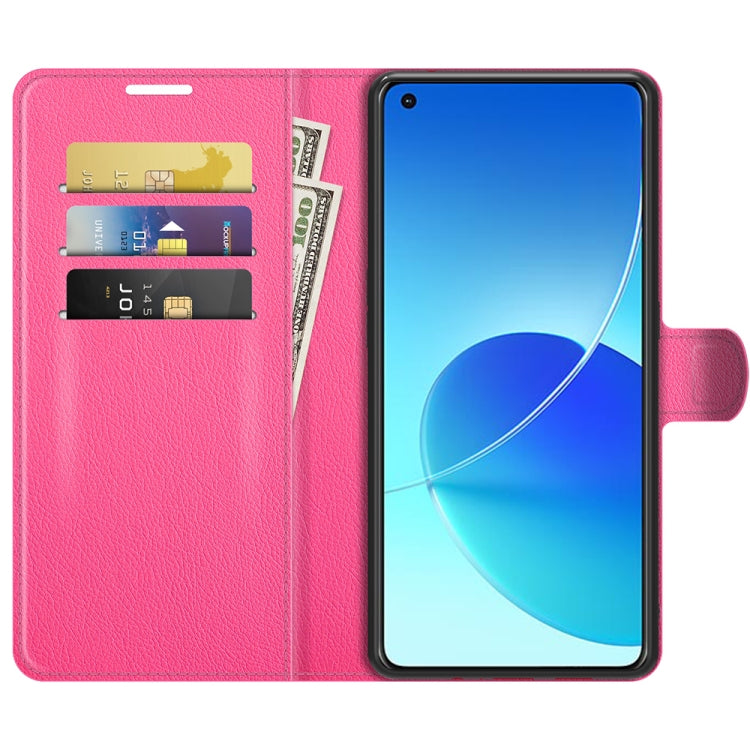 Litchi Texture Leather Phone Case For OPPO Reno6 4G