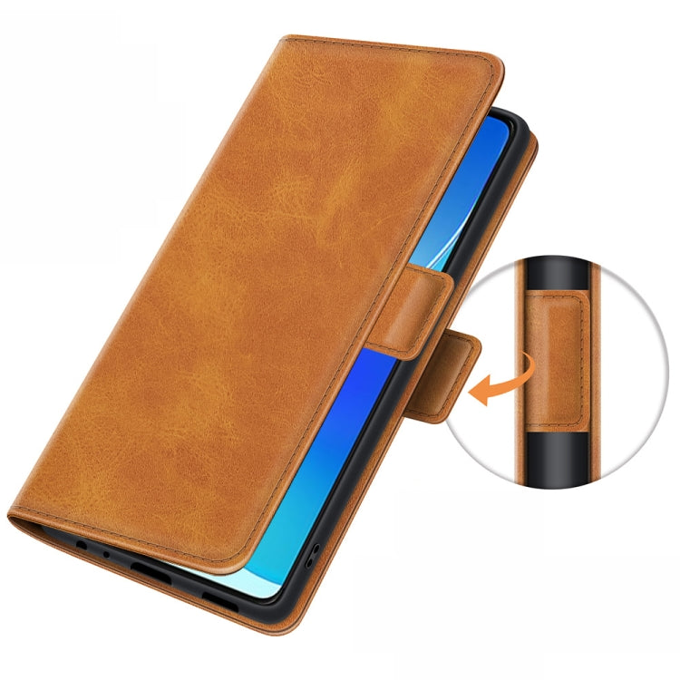 For OPPO Reno6 4G Dual-side Magnetic Buckle Horizontal Flip Leather Case with Holder & Card Slots & Wallet