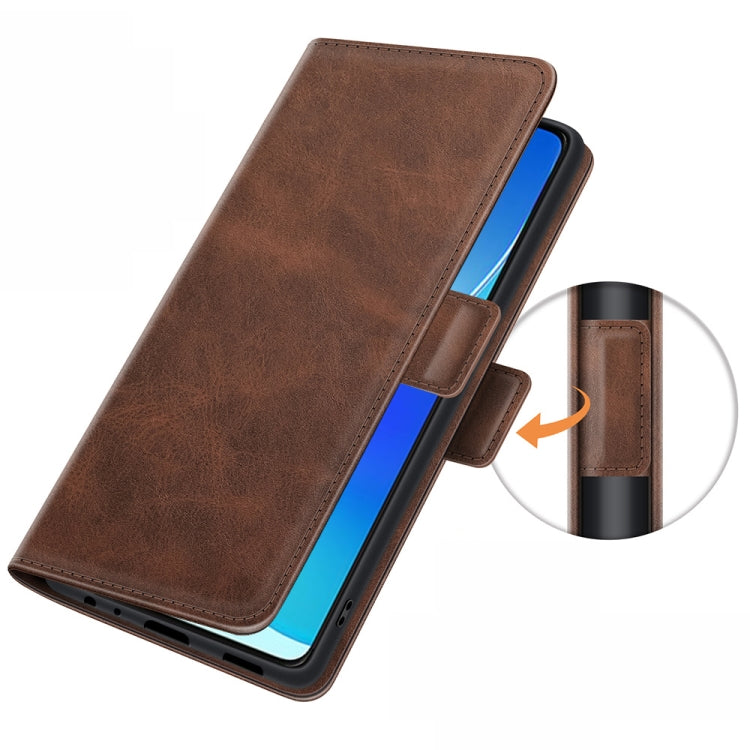 For OPPO Reno6 4G Dual-side Magnetic Buckle Horizontal Flip Leather Case with Holder & Card Slots & Wallet