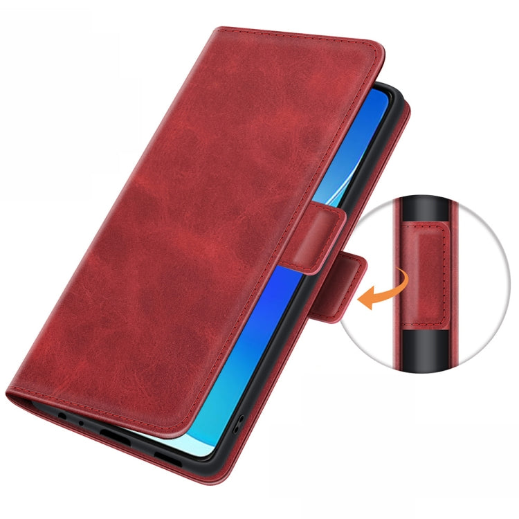 For OPPO Reno6 4G Dual-side Magnetic Buckle Horizontal Flip Leather Case with Holder & Card Slots & Wallet
