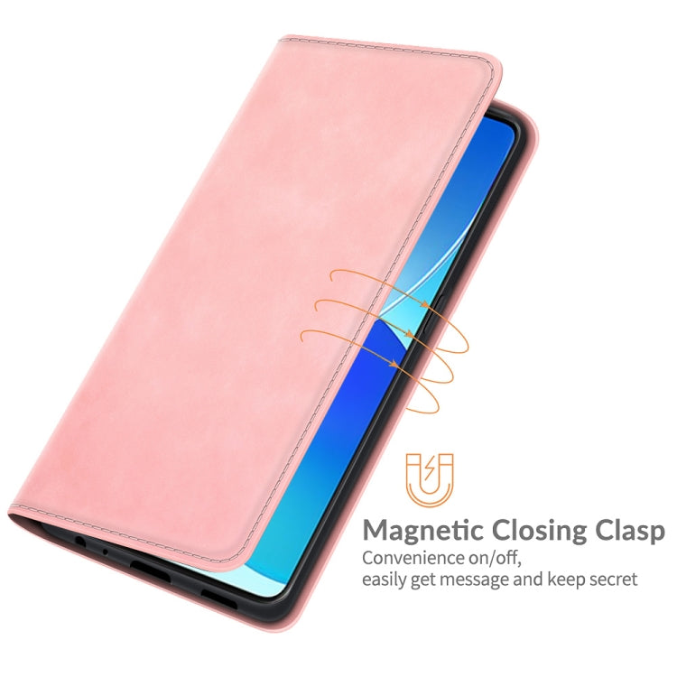 Retro-skin Magnetic Suction Leather Phone Case For OPPO Reno6 4G