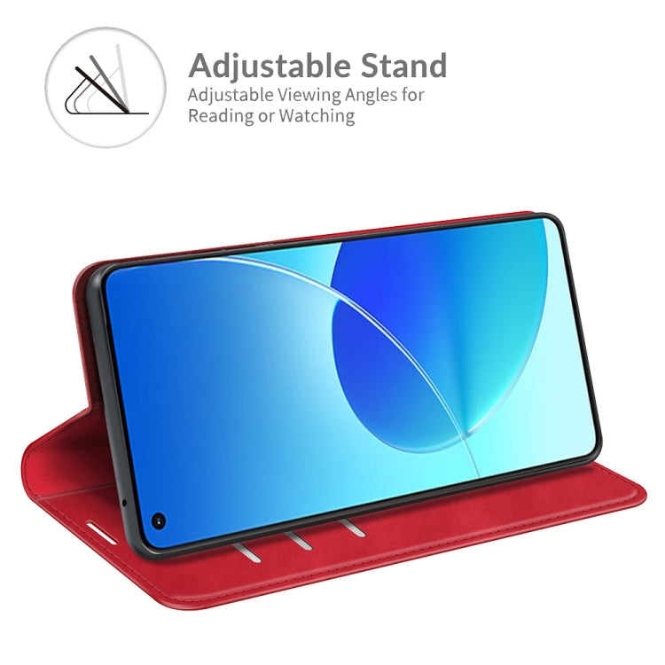 Retro-skin Magnetic Suction Leather Phone Case For OPPO Reno6 4G