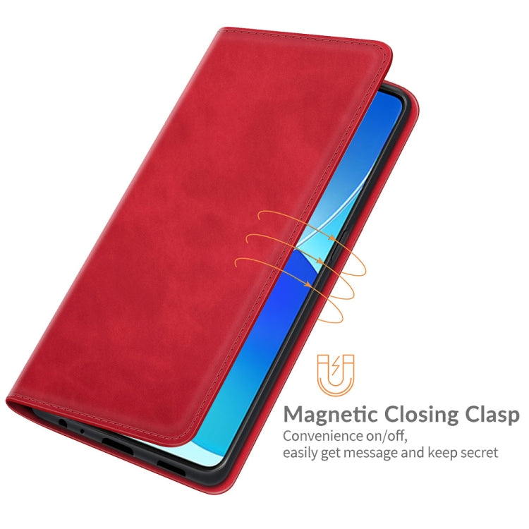 Retro-skin Magnetic Suction Leather Phone Case For OPPO Reno6 4G