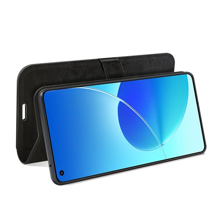 For OPPO Reno6 4G R64 Texture Horizontal Flip Protective Case with Holder & Card Slots & Wallet& Photo Frame