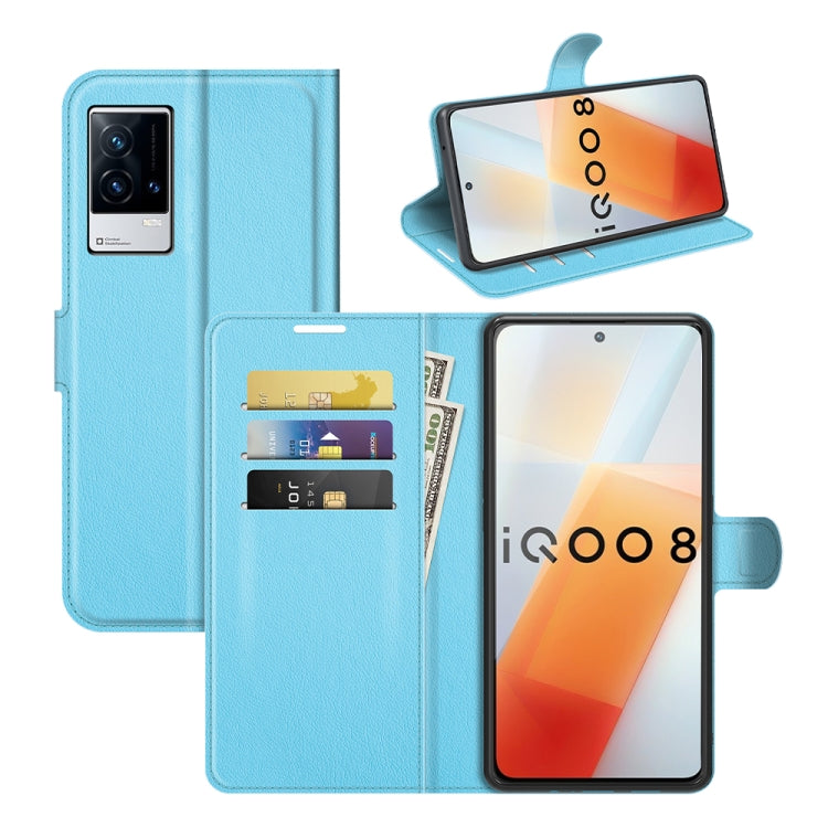 Litchi Texture Leather Phone Case For vivo iQOO 8