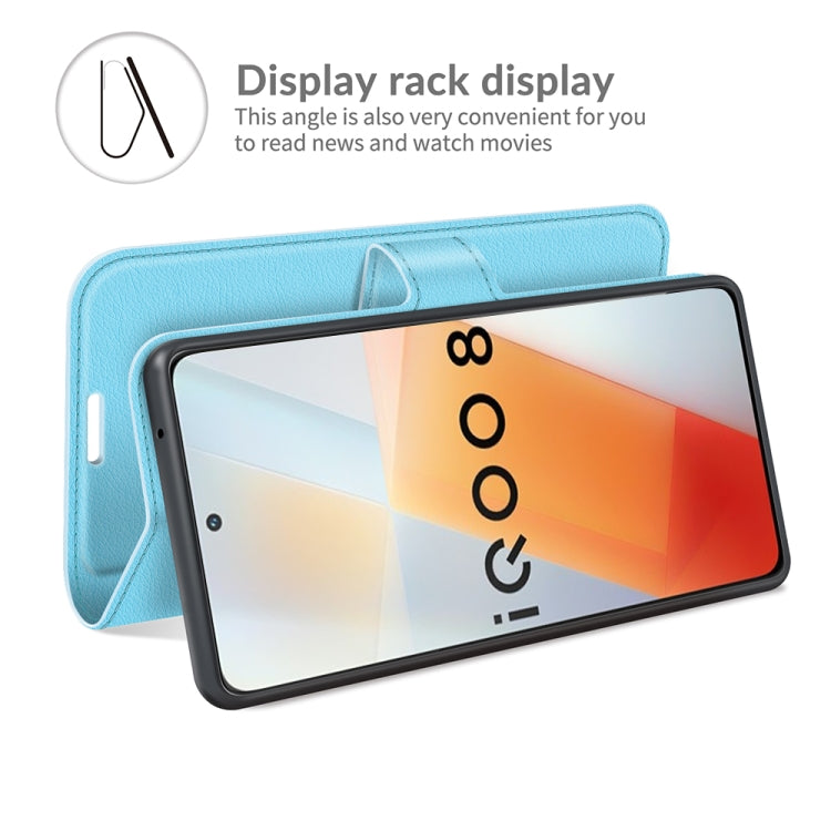 Litchi Texture Leather Phone Case For vivo iQOO 8