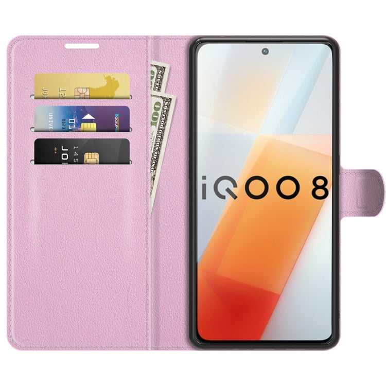 Litchi Texture Leather Phone Case For vivo iQOO 8