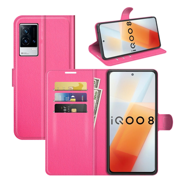 Litchi Texture Leather Phone Case For vivo iQOO 8