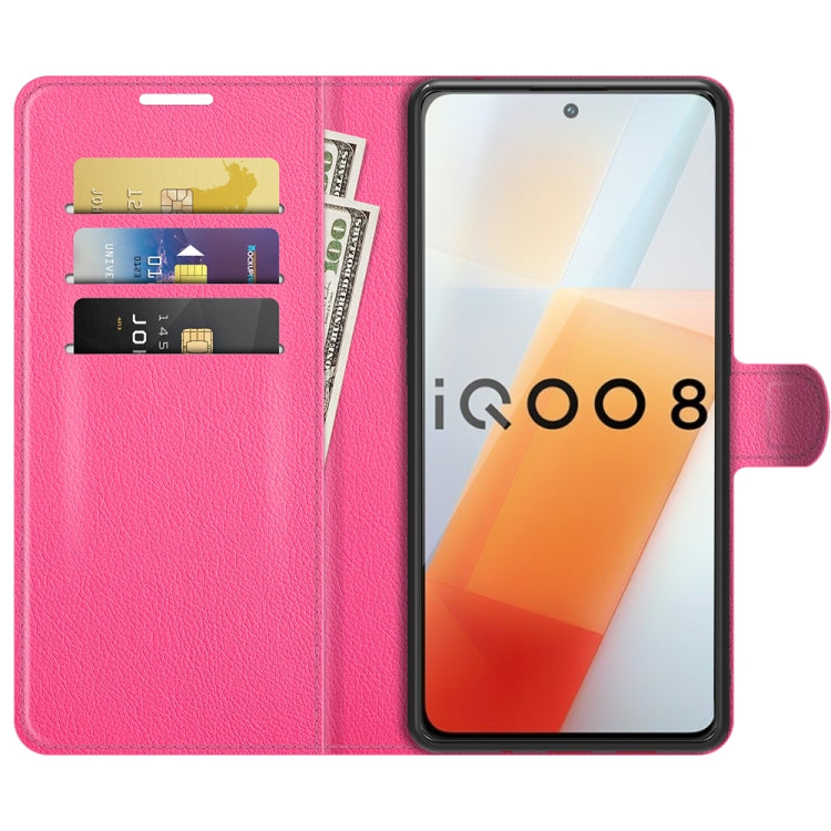 Litchi Texture Leather Phone Case For vivo iQOO 8