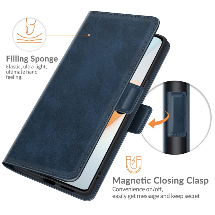 For vivo iQOO 8 Dual-side Magnetic Buckle Flip Leather Phone Case