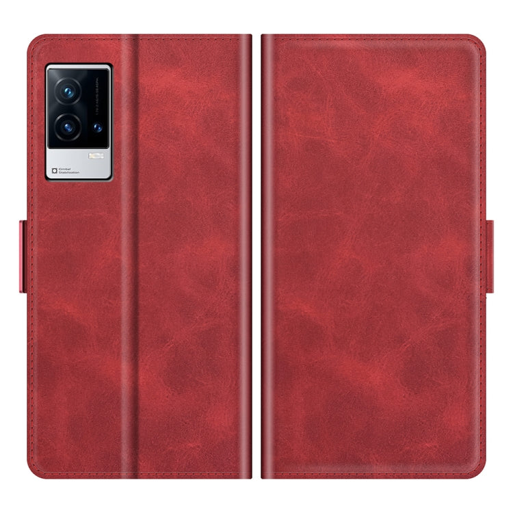 For vivo iQOO 8 Dual-side Magnetic Buckle Flip Leather Phone Case