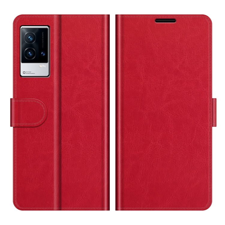 For vivo iQOO 8 R64 Texture Horizontal Flip Protective Case with Holder & Card Slots & Wallet& Photo Frame