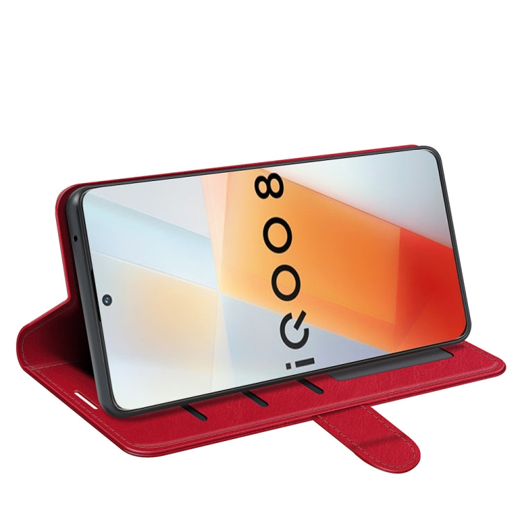 For vivo iQOO 8 R64 Texture Horizontal Flip Protective Case with Holder & Card Slots & Wallet& Photo Frame