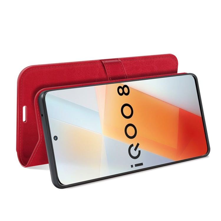 For vivo iQOO 8 R64 Texture Horizontal Flip Protective Case with Holder & Card Slots & Wallet& Photo Frame