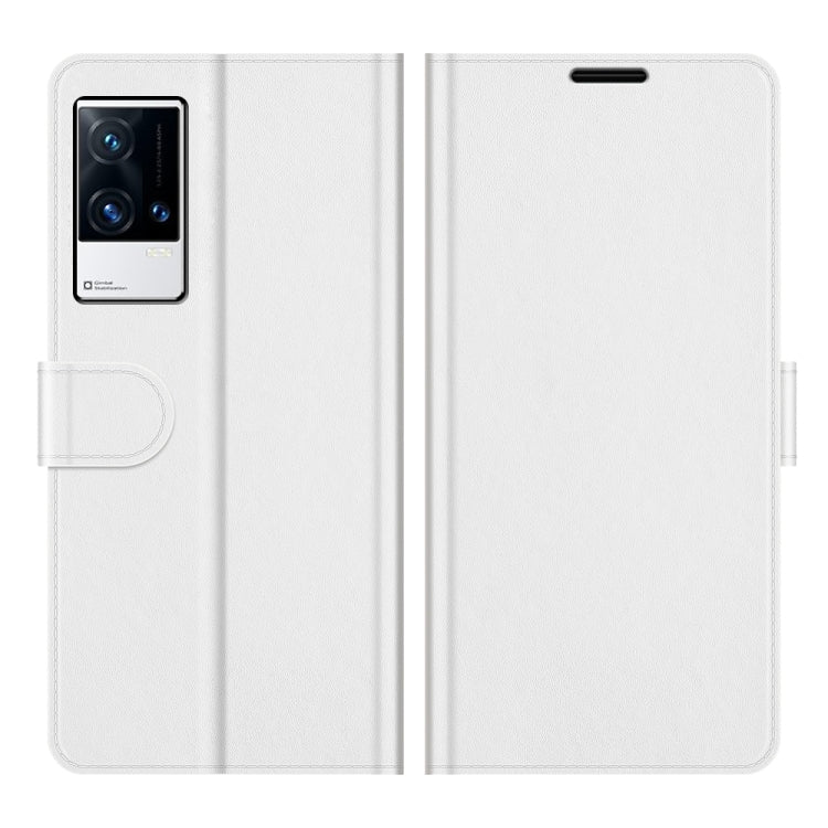 For vivo iQOO 8 Pro R64 Texture Single Horizontal Flip Protective Case with Holder & Card Slots & Wallet& Photo Frame