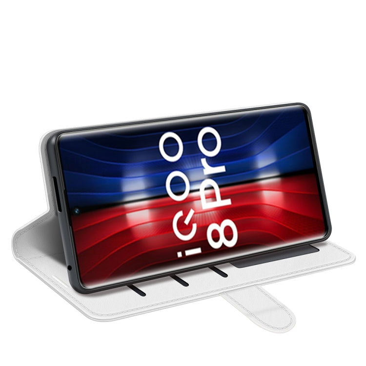 For vivo iQOO 8 Pro R64 Texture Single Horizontal Flip Protective Case with Holder & Card Slots & Wallet& Photo Frame