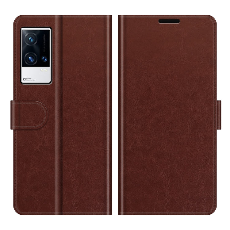 For vivo iQOO 8 Pro R64 Texture Single Horizontal Flip Protective Case with Holder & Card Slots & Wallet& Photo Frame