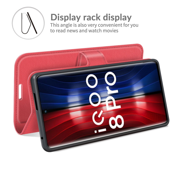 Litchi Texture Leather Phone Case For vivo iQOO 8 Pro