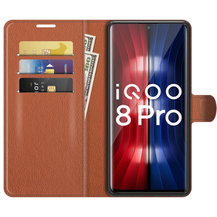 Litchi Texture Leather Phone Case For vivo iQOO 8 Pro