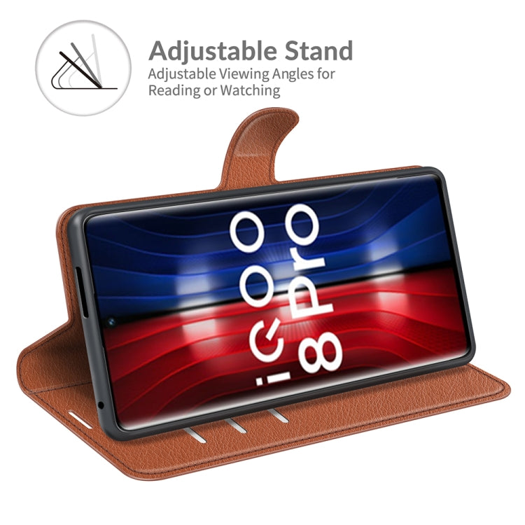 Litchi Texture Leather Phone Case For vivo iQOO 8 Pro