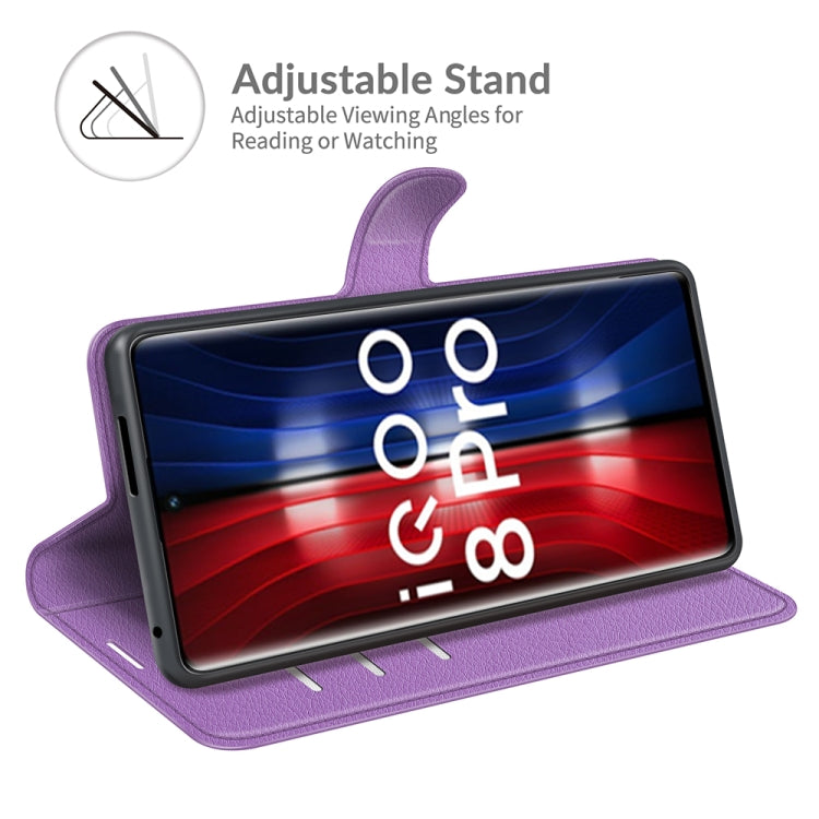 Litchi Texture Leather Phone Case For vivo iQOO 8 Pro