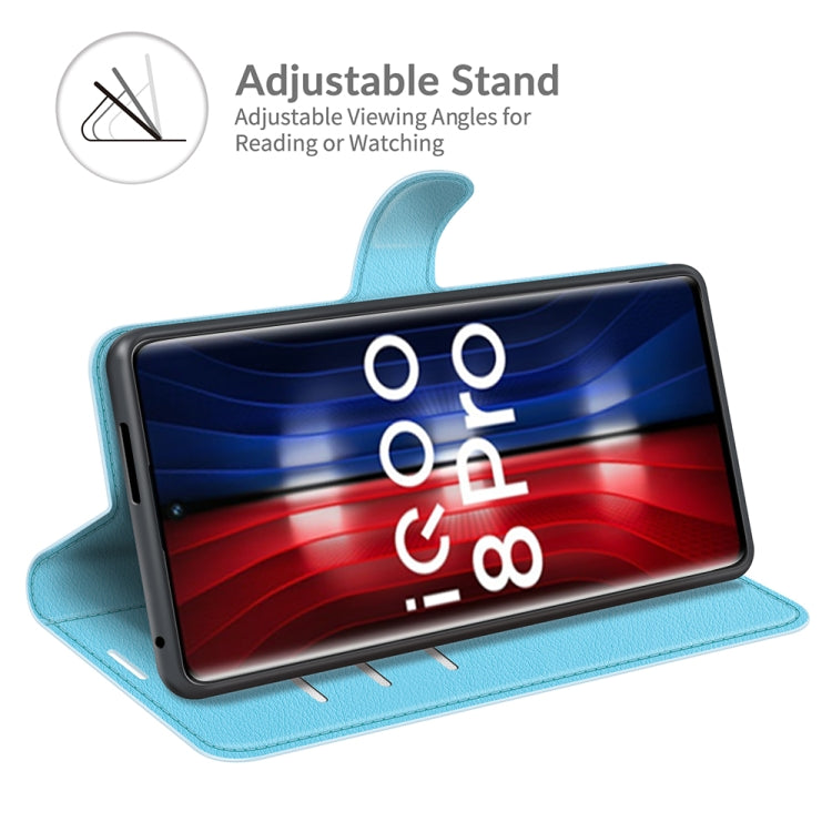 Litchi Texture Leather Phone Case For vivo iQOO 8 Pro