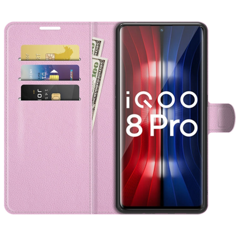 Litchi Texture Leather Phone Case For vivo iQOO 8 Pro