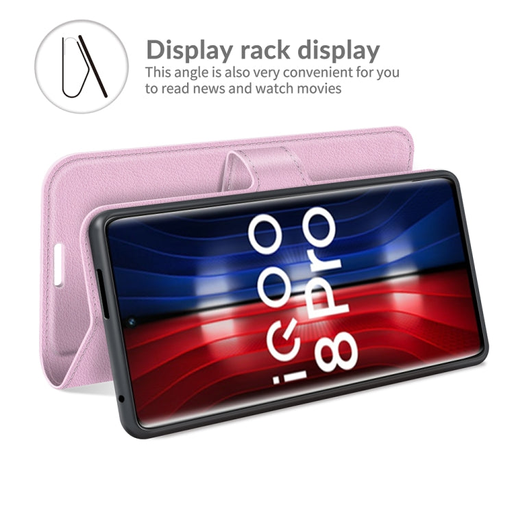 Litchi Texture Leather Phone Case For vivo iQOO 8 Pro