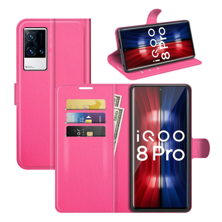Litchi Texture Leather Phone Case For vivo iQOO 8 Pro