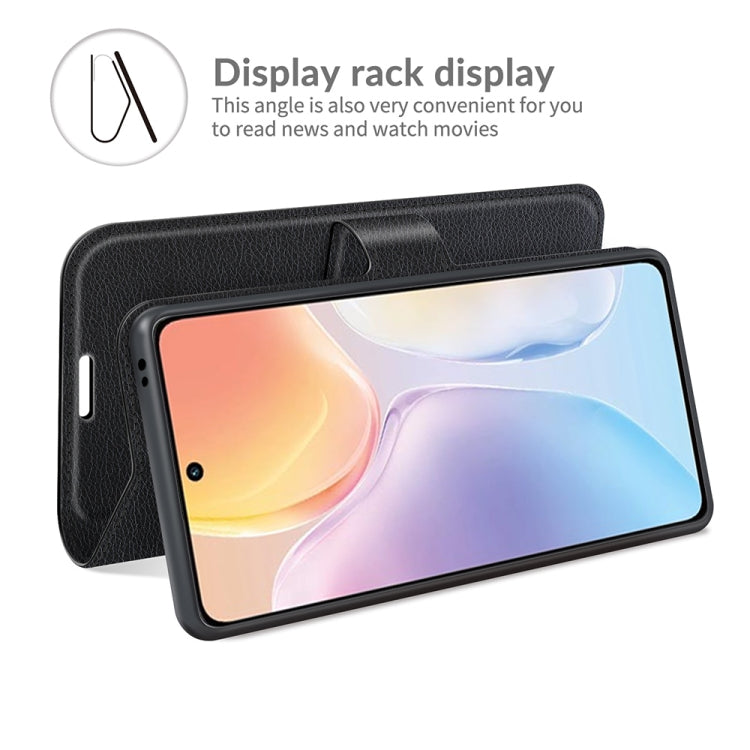 Litchi Texture Leather Phone Case For vivo X70