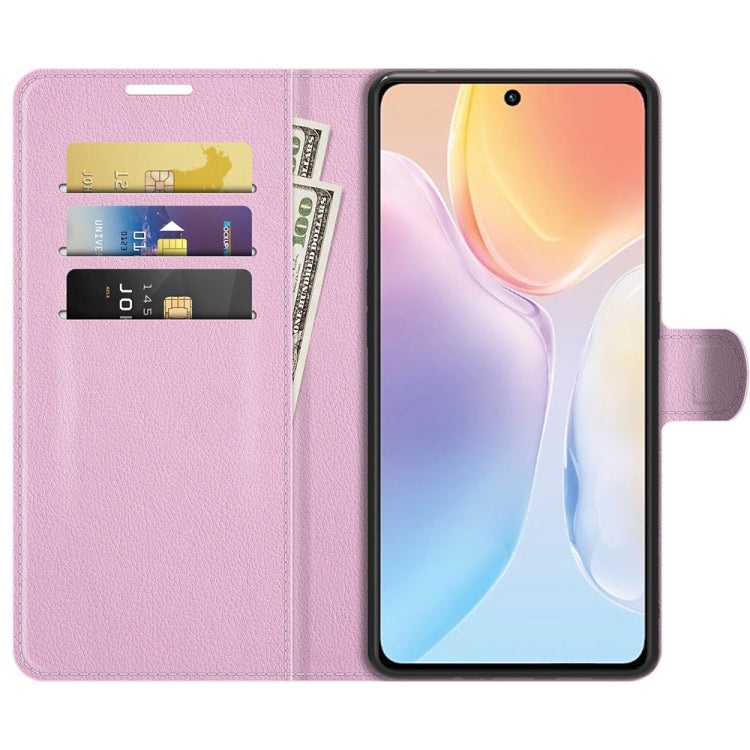 Litchi Texture Leather Phone Case For vivo X70