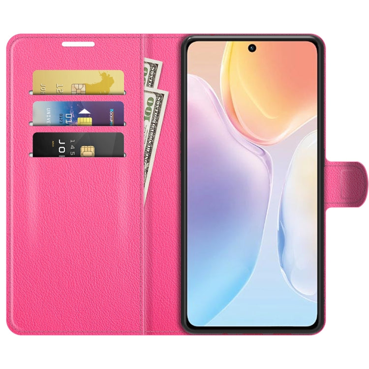 Litchi Texture Leather Phone Case For vivo X70