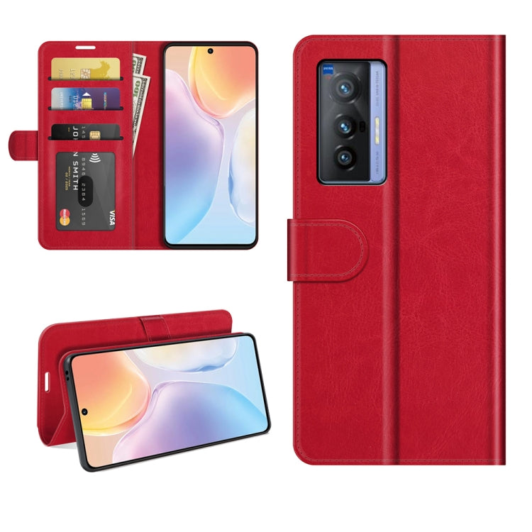 For vivo X70 R64 Texture Horizontal Flip Protective Case with Holder & Card Slots & Wallet& Photo Frame