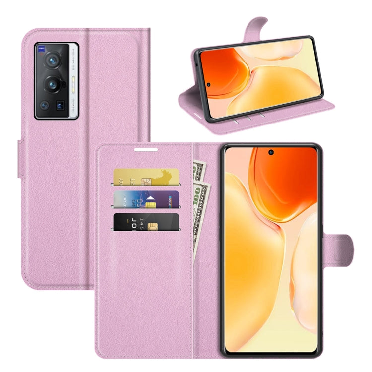 Litchi Texture Leather Phone Case For vivo X70 Pro