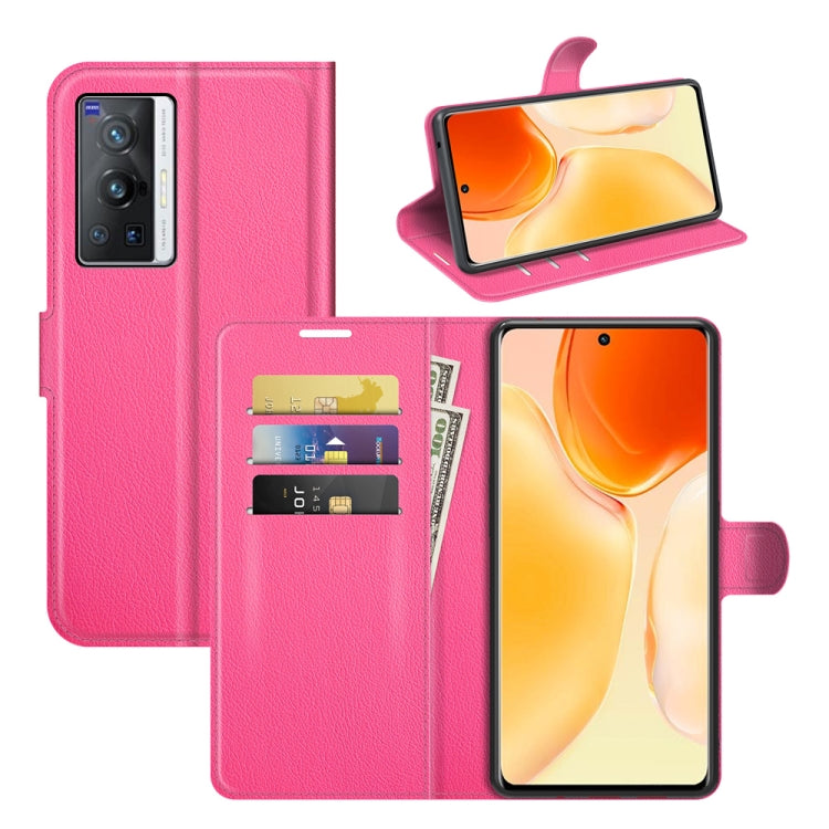 Litchi Texture Leather Phone Case For vivo X70 Pro