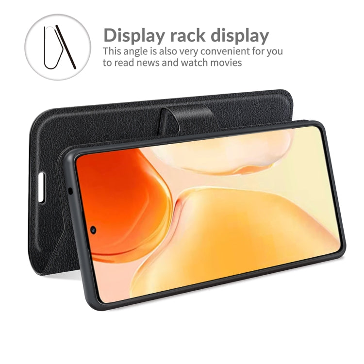 Litchi Texture Leather Phone Case For vivo X70 Pro+