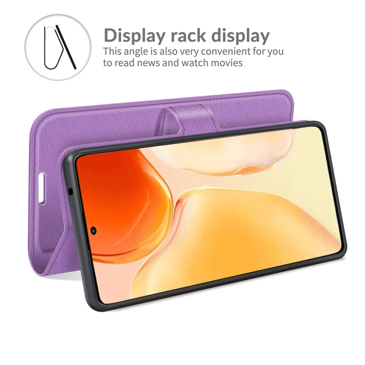 Litchi Texture Leather Phone Case For vivo X70 Pro+