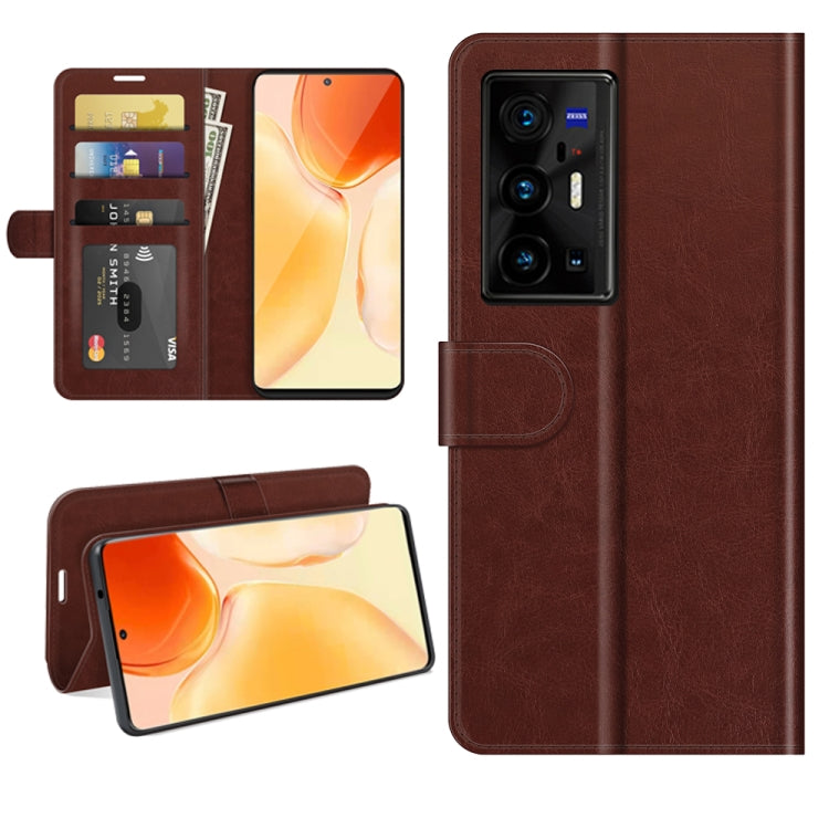 For vivo X70 Pro+ R64 Texture Horizontal Flip Protective Case with Holder & Card Slots & Wallet& Photo Frame