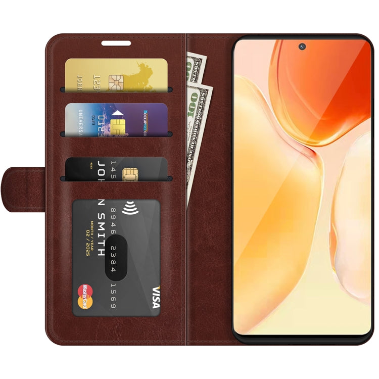 For vivo X70 Pro+ R64 Texture Horizontal Flip Protective Case with Holder & Card Slots & Wallet& Photo Frame
