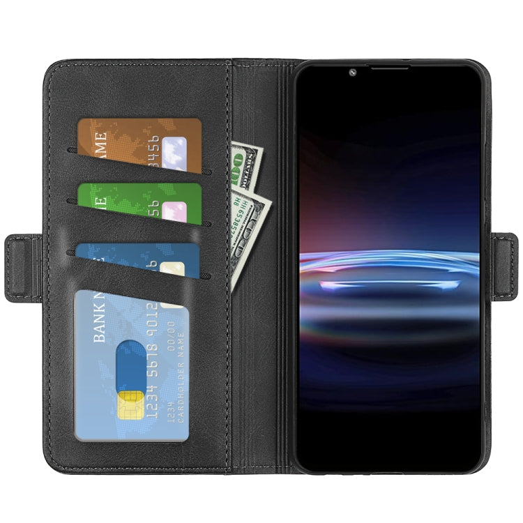 For Sony Xperia Pro-I Dual-side Magnetic Buckle Horizontal Flip Phone Leather Case with Holder & Card Slots & Wallet
