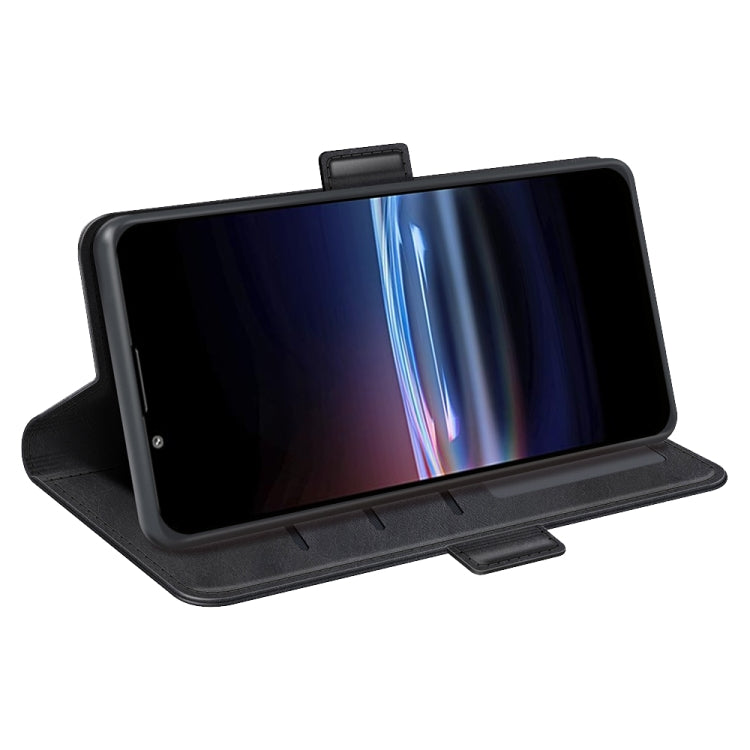 For Sony Xperia Pro-I Dual-side Magnetic Buckle Horizontal Flip Phone Leather Case with Holder & Card Slots & Wallet
