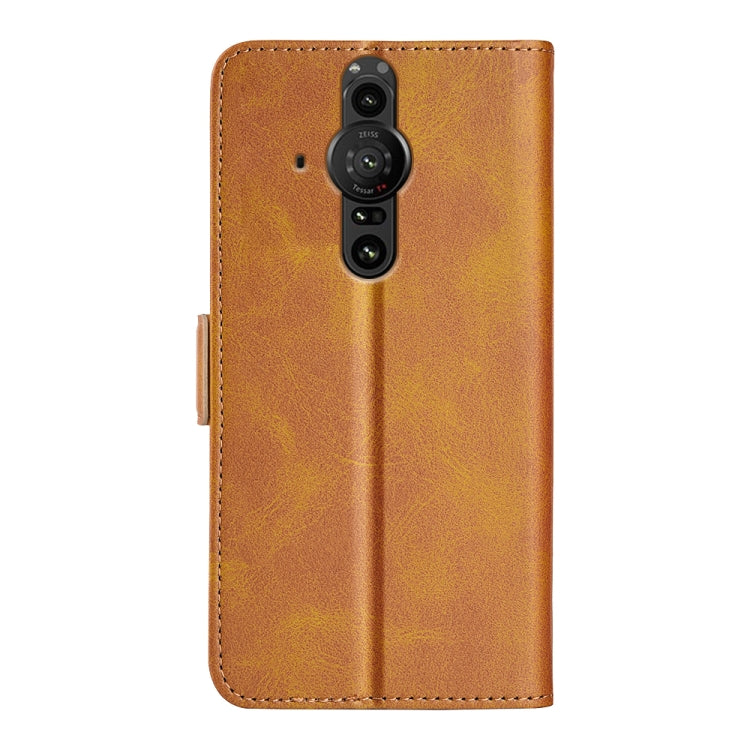 For Sony Xperia Pro-I Dual-side Magnetic Buckle Horizontal Flip Phone Leather Case with Holder & Card Slots & Wallet