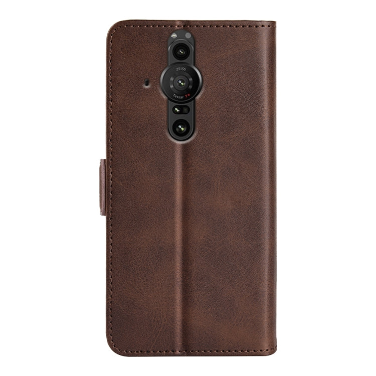 For Sony Xperia Pro-I Dual-side Magnetic Buckle Horizontal Flip Phone Leather Case with Holder & Card Slots & Wallet