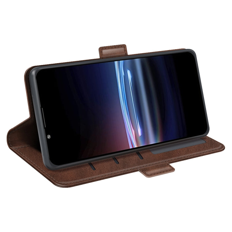 For Sony Xperia Pro-I Dual-side Magnetic Buckle Horizontal Flip Phone Leather Case with Holder & Card Slots & Wallet