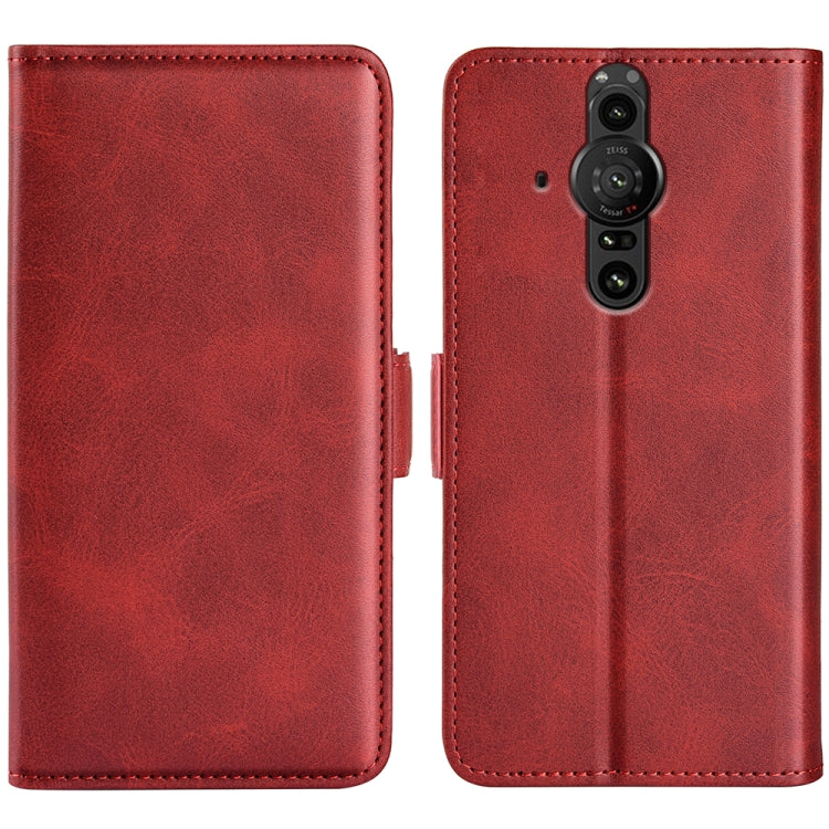 For Sony Xperia Pro-I Dual-side Magnetic Buckle Horizontal Flip Phone Leather Case with Holder & Card Slots & Wallet