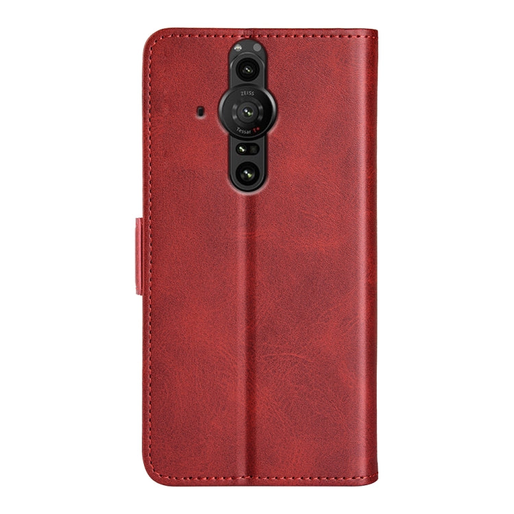 For Sony Xperia Pro-I Dual-side Magnetic Buckle Horizontal Flip Phone Leather Case with Holder & Card Slots & Wallet